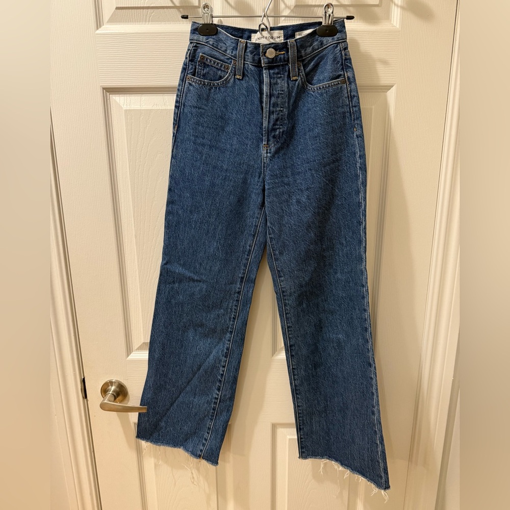 Denim Forum Straight-Leg Dark Wash Jeans